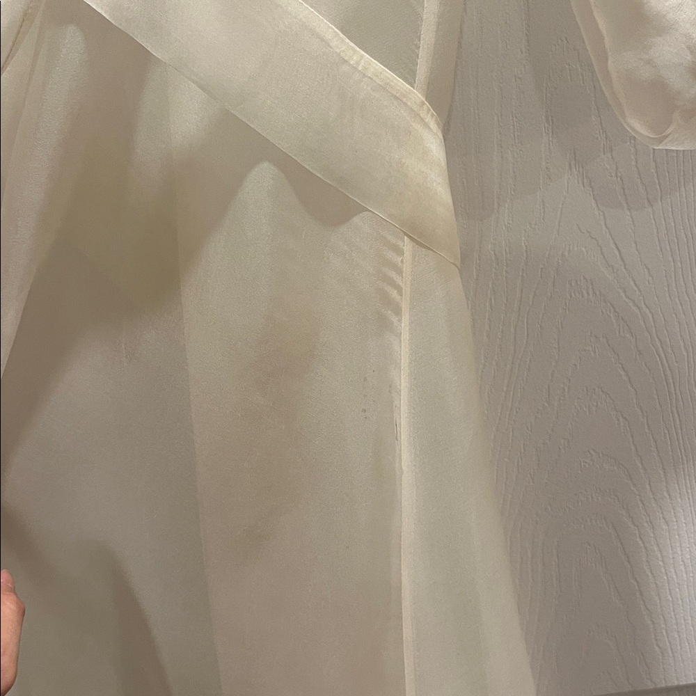 Sheer Wrap Maxi Dress in Champagne by Kamperett - Picture 7 of 11
